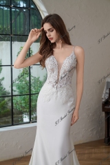 Fit And Flare Stretch Crepe Bridal Gown