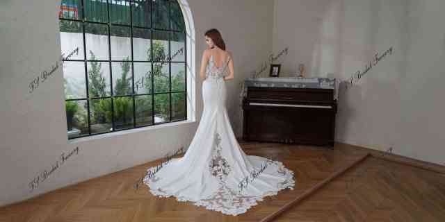 Fit And Flare Stretch Crepe Bridal Gown