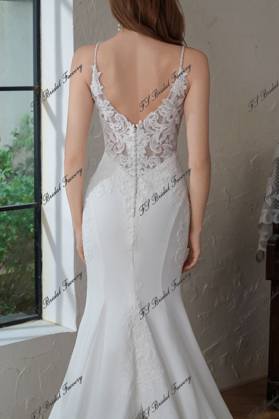 Fit And Flare Stretch Crepe Bridal Gown