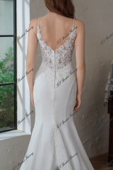 Fit And Flare Stretch Crepe Bridal Gown