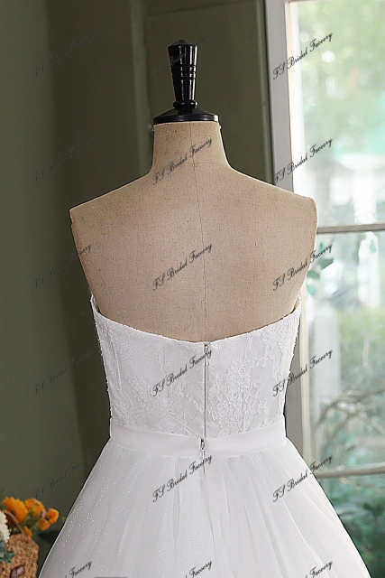 Two Piece Lace Wedding Gown With Detached Over Skirt