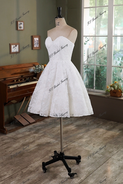 Two Piece Lace Wedding Gown With Detached Over Skirt