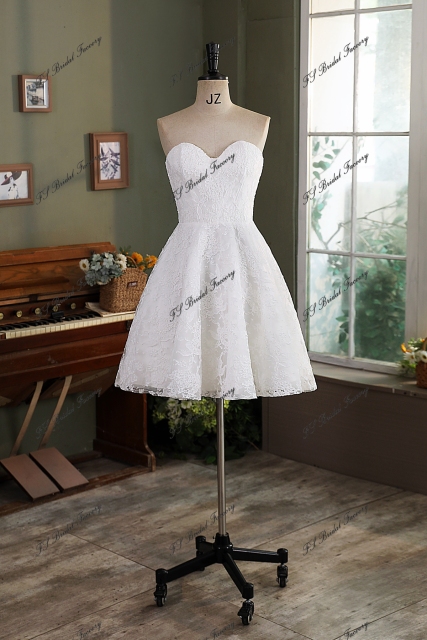 Two Piece Lace Wedding Gown With Detached Over Skirt