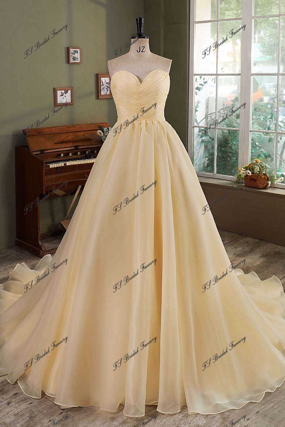 Sweet Heart Organza Satin  Wedding Gown