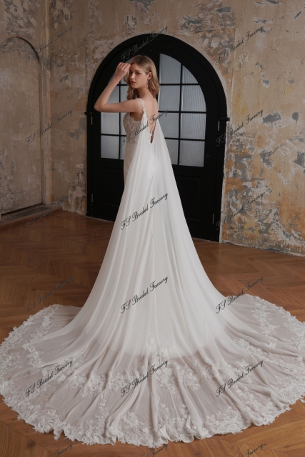 Two Piece Mermaid Lace Crepe Wedding Gown