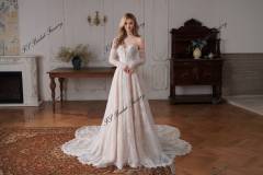 Enchanting Beaded Lace Illusion Bodice A-line Wedding Dress
