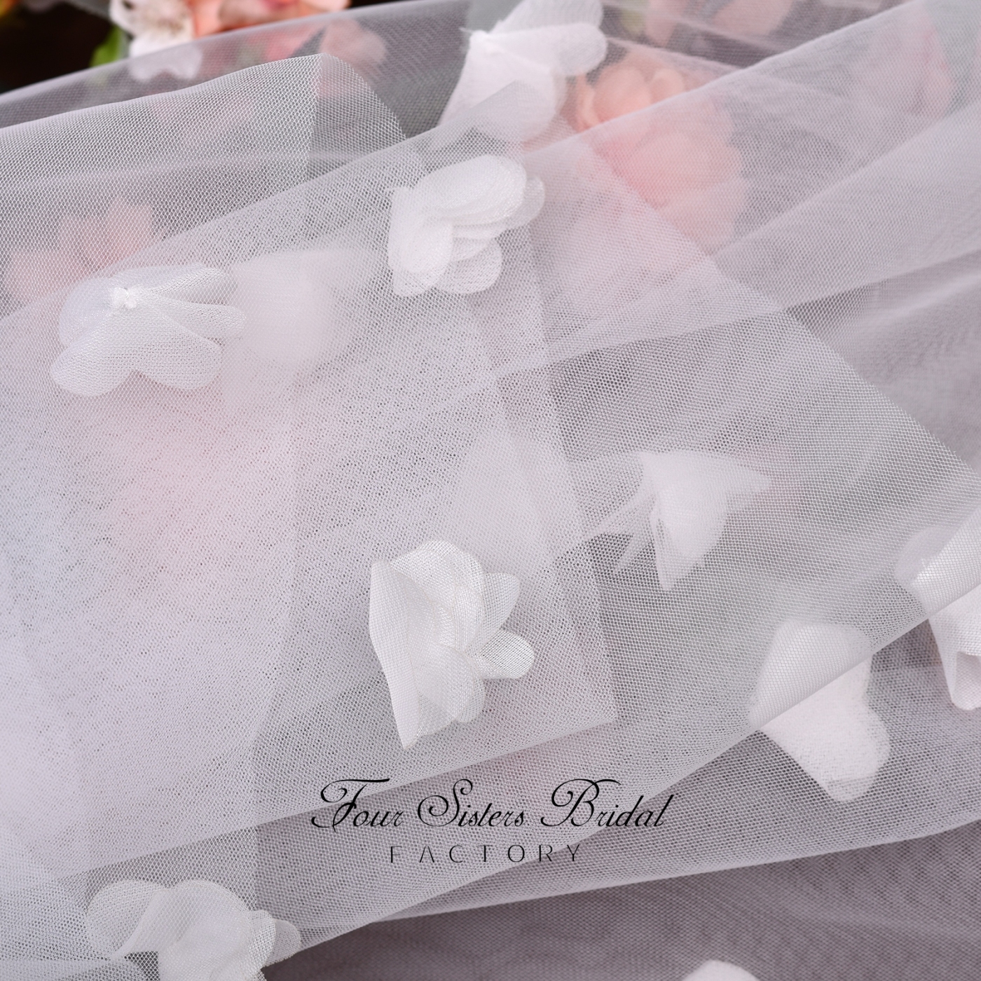 3D Flowers Bridal Veils