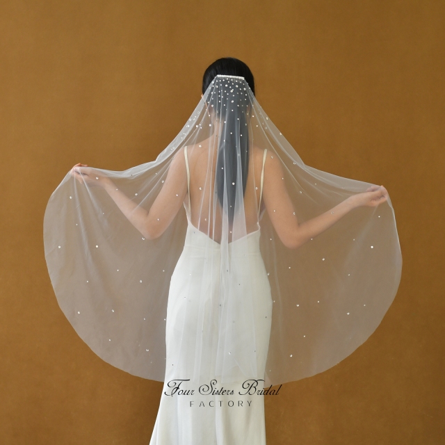 Beading Crystal Wedding Veil