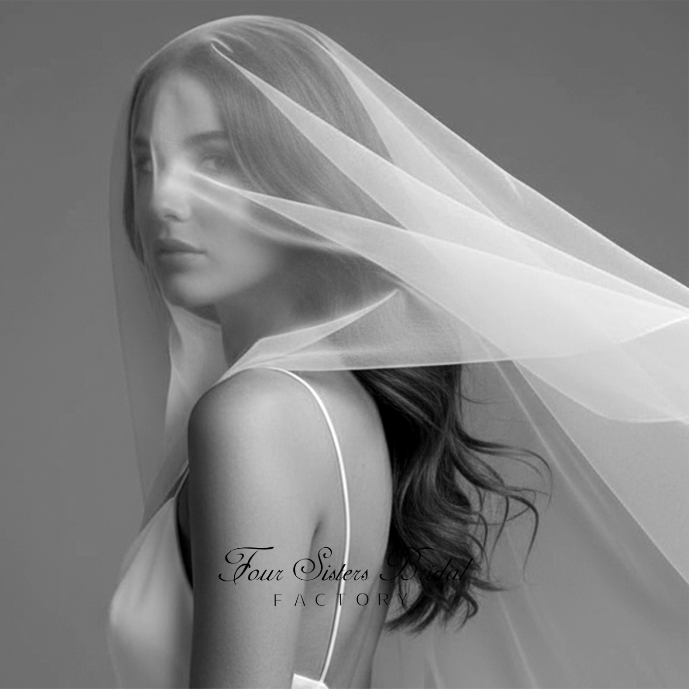 Double-layered Plain Bridal Veils