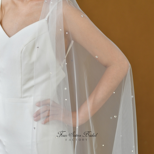 Beading Crystal Wedding Veil