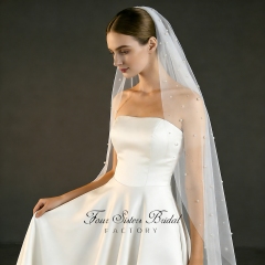 Pearl Tulle Bridal Veil