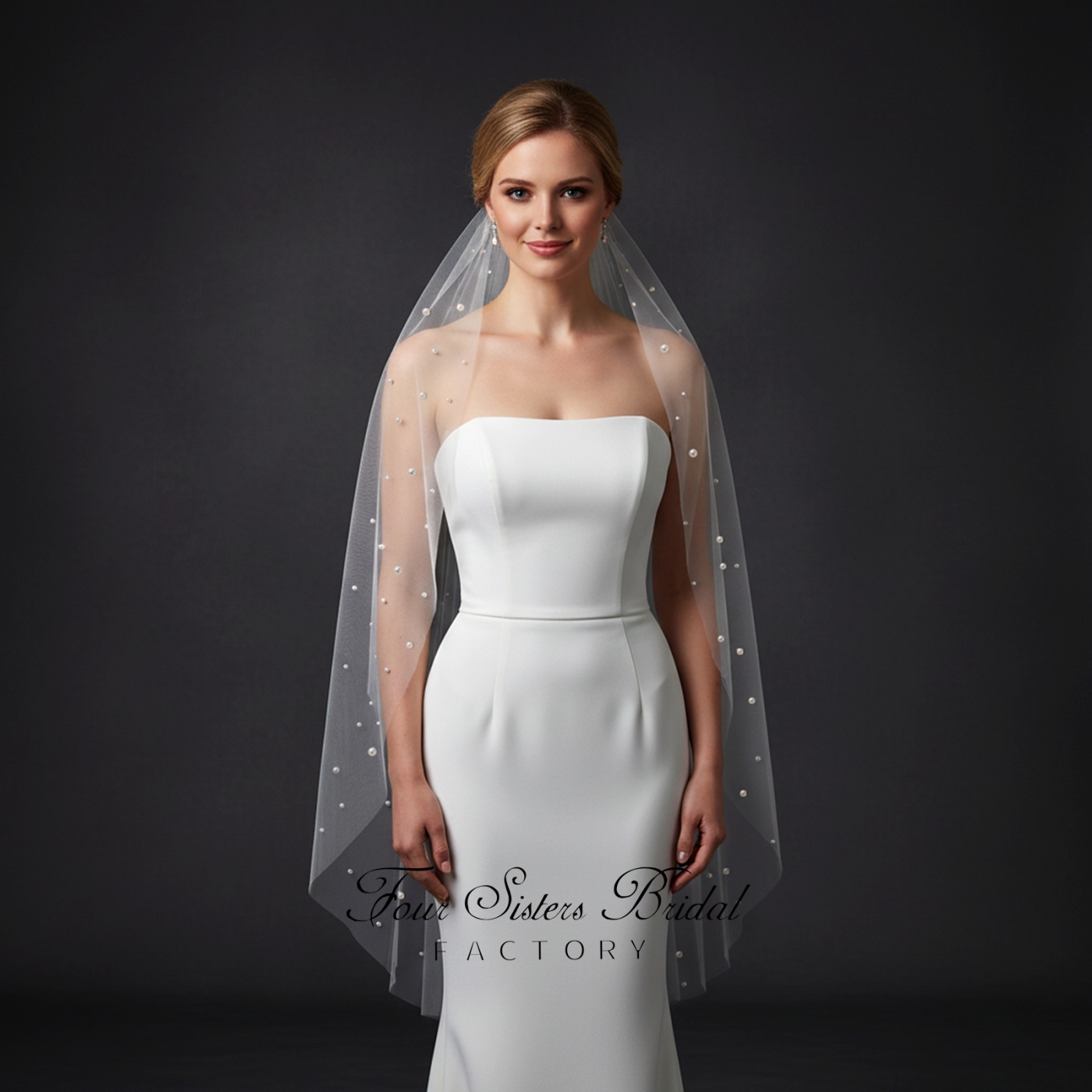 Pearl Tulle Bridal Veil