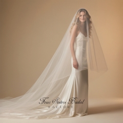 Double-layered Plain Bridal Veils