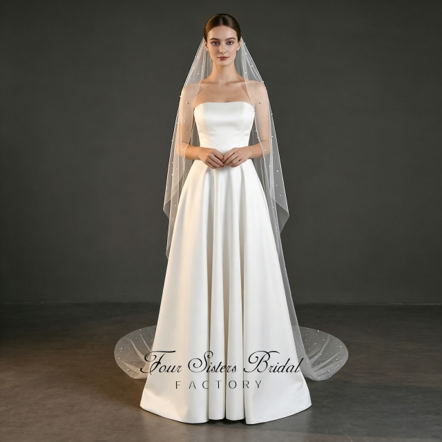 Pearl Tulle Bridal Veil