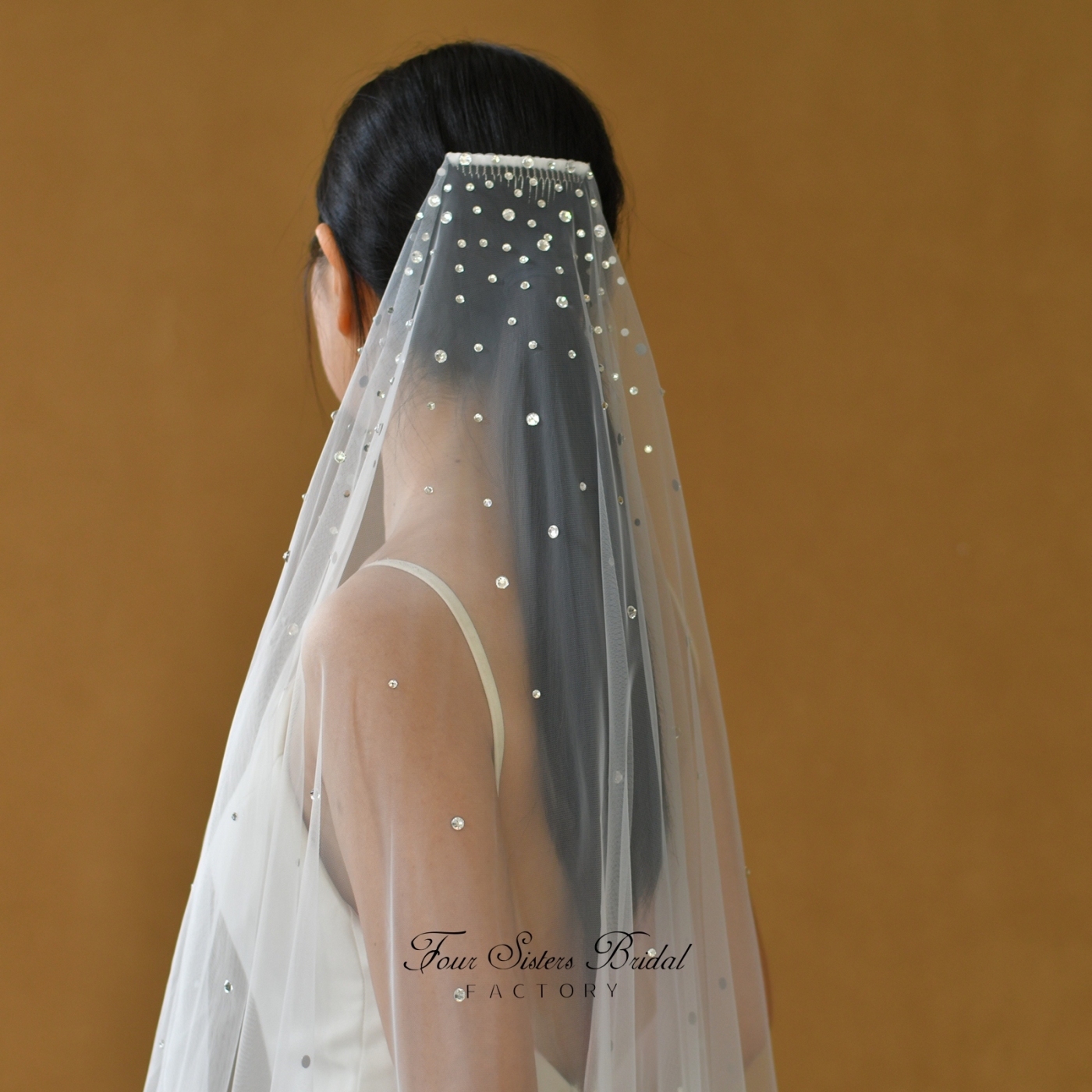 Beading Crystal Wedding Veil