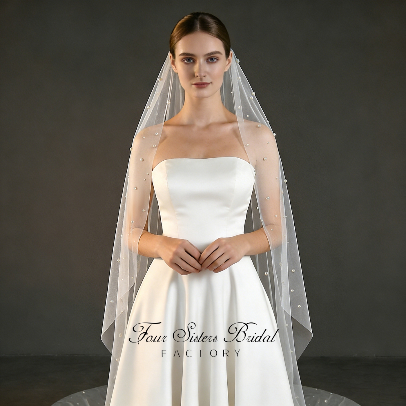 Pearl Tulle Bridal Veil