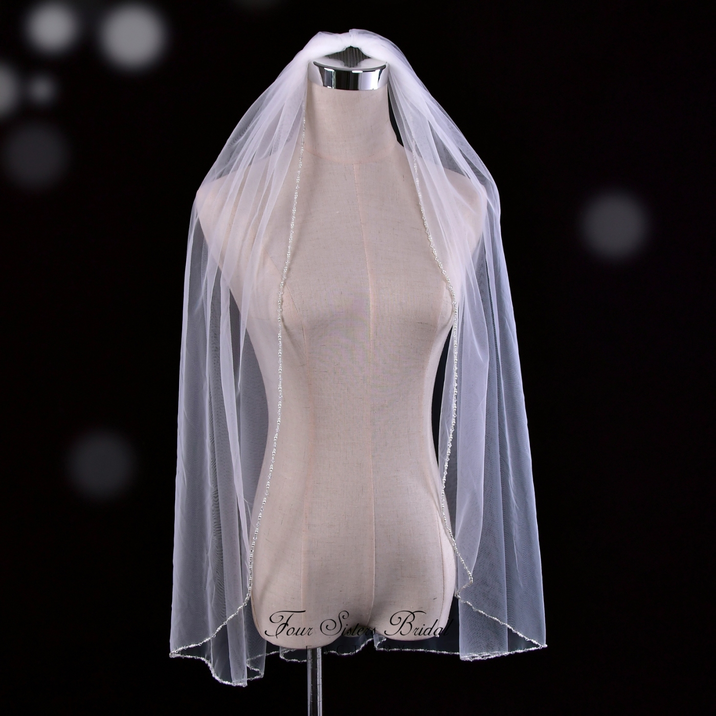 Beading Crystal and Pearl Wedding Veil