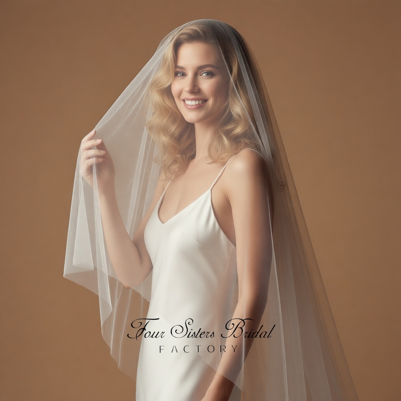Double-layered Plain Bridal Veils