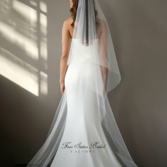 Two-tier Plain Wedding Veils with Comb