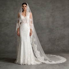 Vintage-style Lace Bridal Veils