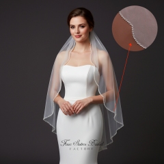 Pearl Trimmed  Bridal Veil