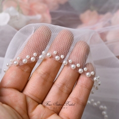 Pearl Trimmed  Bridal Veil