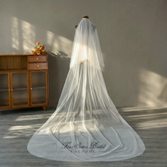 Two-tier Plain Wedding Veils with Comb