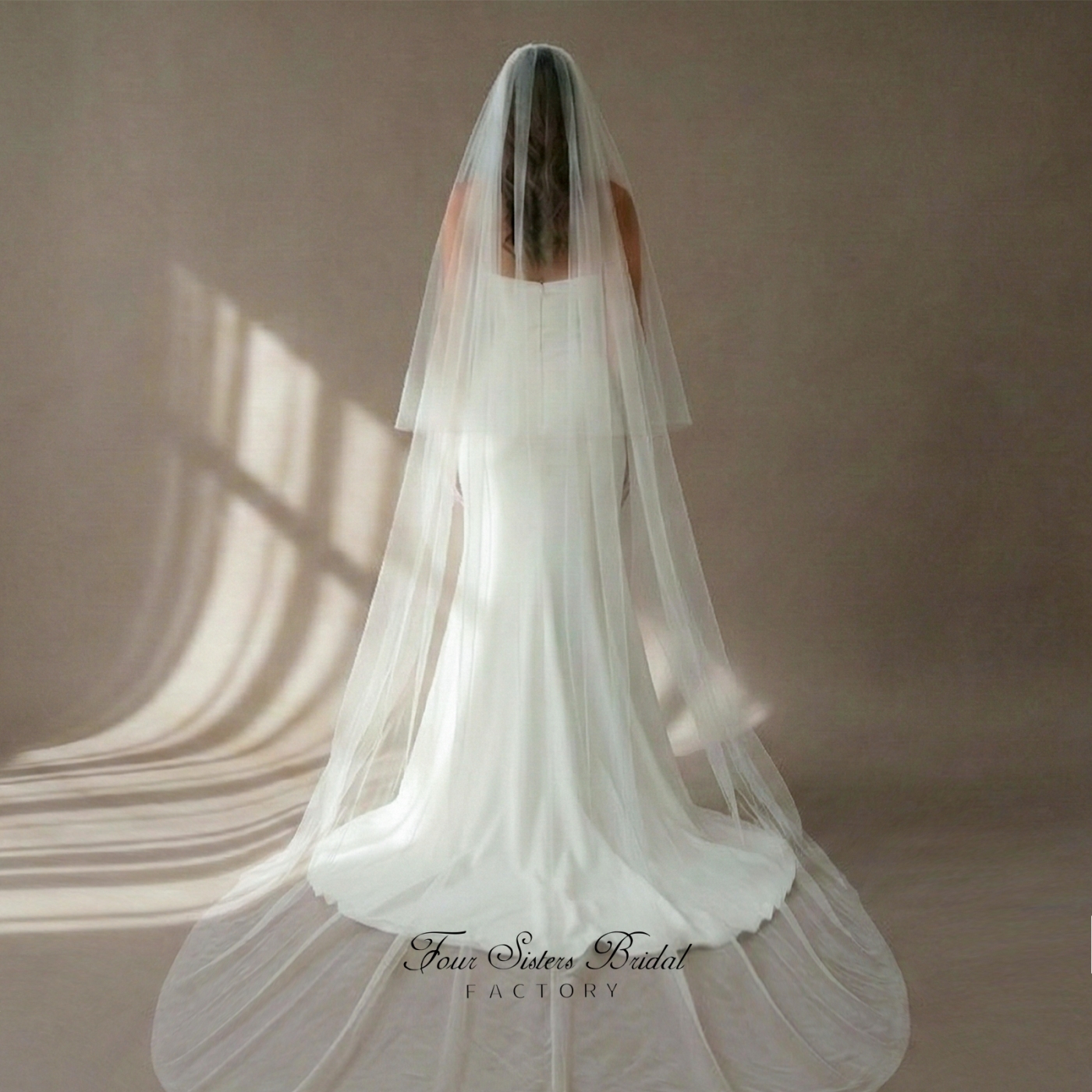 Two-tier Plain Wedding Veils with Comb