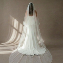 Two-tier Plain Wedding Veils with Comb
