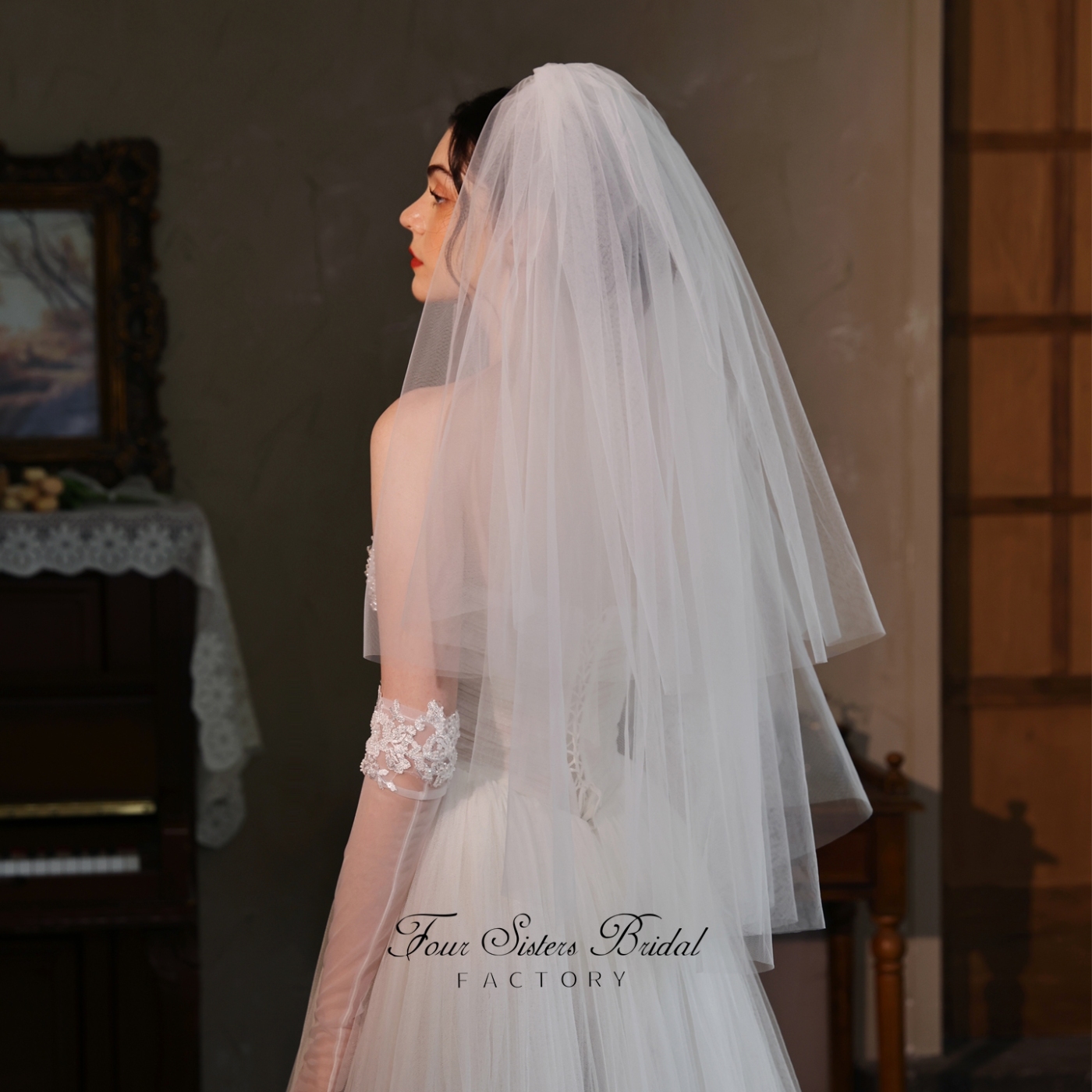 Two-tier Puffy Bridal Veils