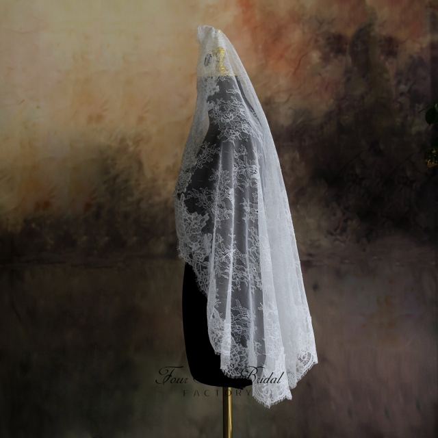 Eyelash Lace Bridal Veils