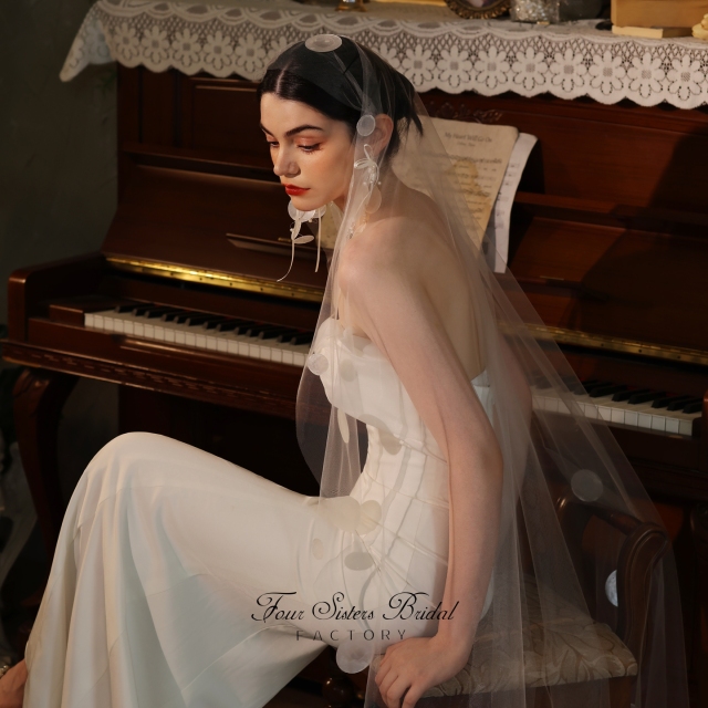 Shell Sequin Bridal Veils