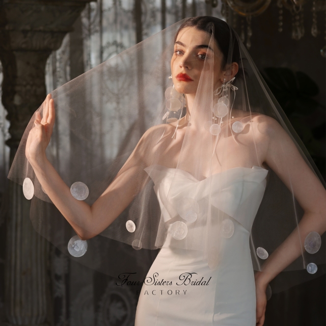 Shell Sequin Bridal Veils