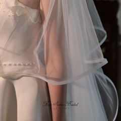 French Romantic Curly Edge Bridal Veils