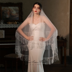 Two-tier Fringe Bridal Veils