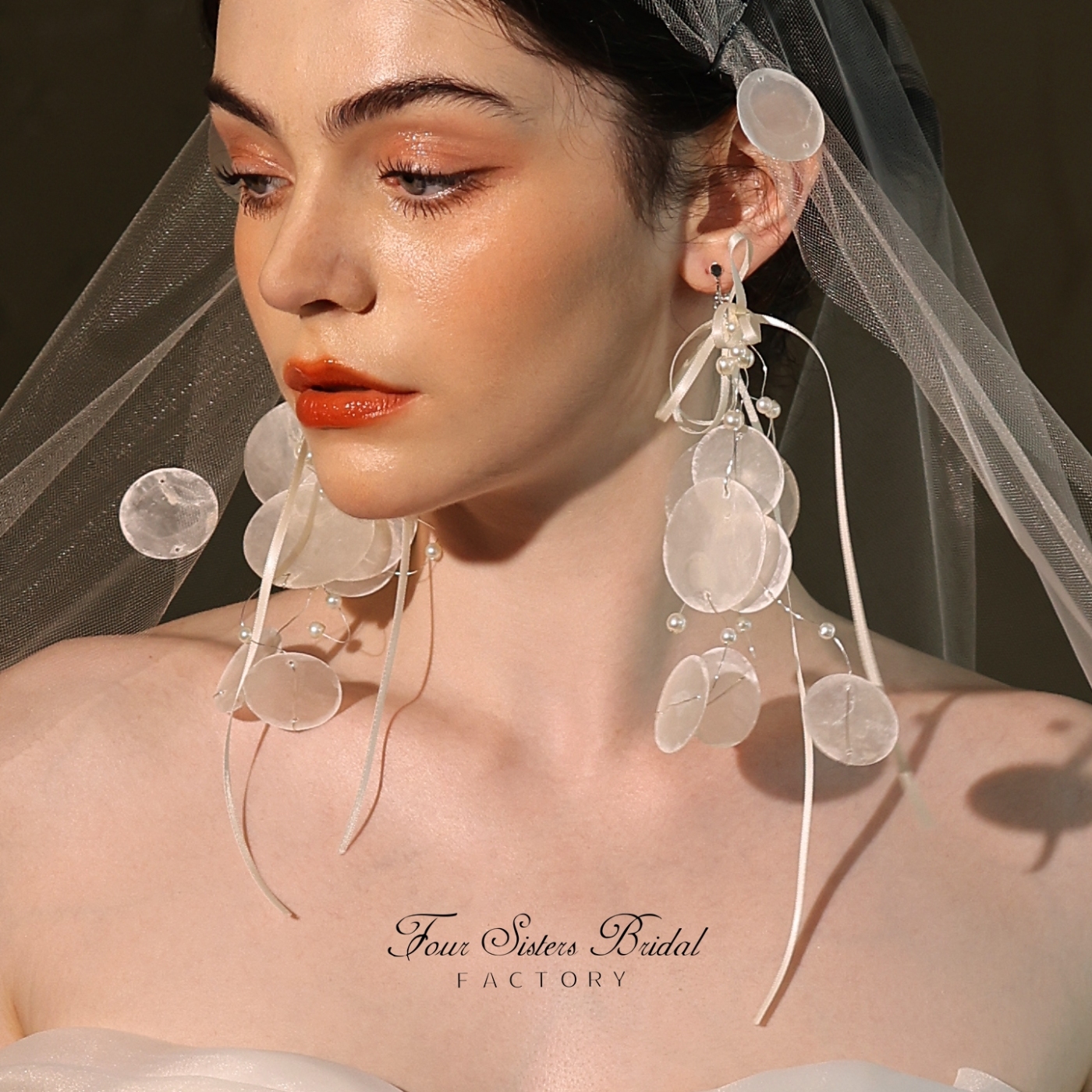Shell Sequin Bridal Veils