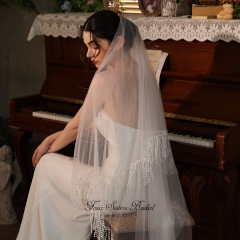Two-tier Fringe Bridal Veils