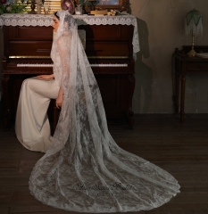 Vintage-Inspired Eyelash Lace Bridal Veils