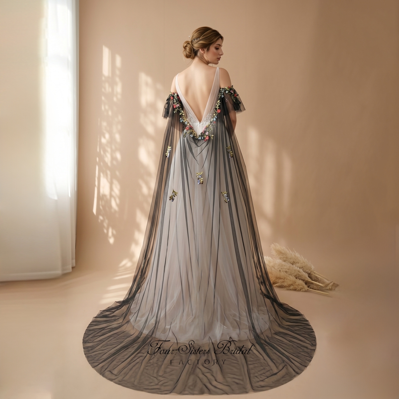 Colorful Lace Embroidered Bridal Shawls
