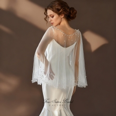 Elegant Pearl Bridal Capes