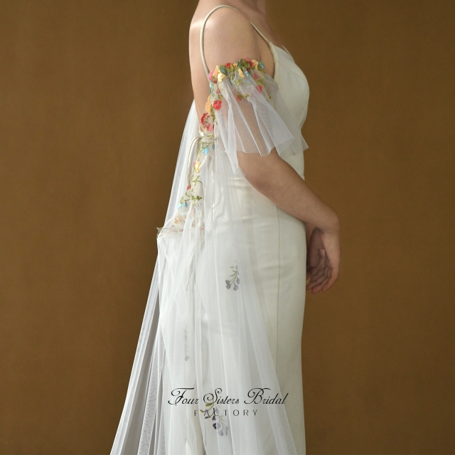 Colorful Lace Embroidered Bridal Shawls