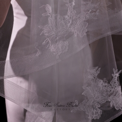 Ribbon Edge Lace Bridal Veils