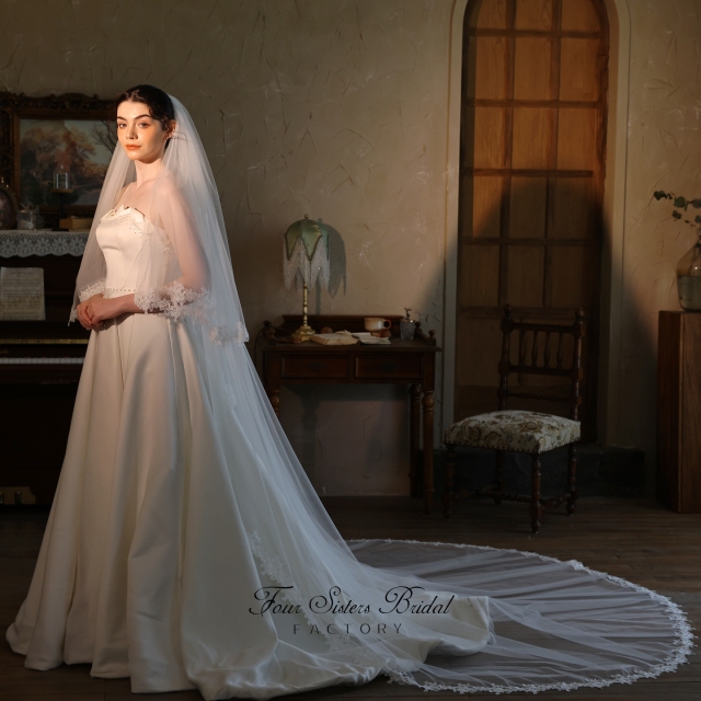 Two-tier Lace Cathedral  Bridal Veils