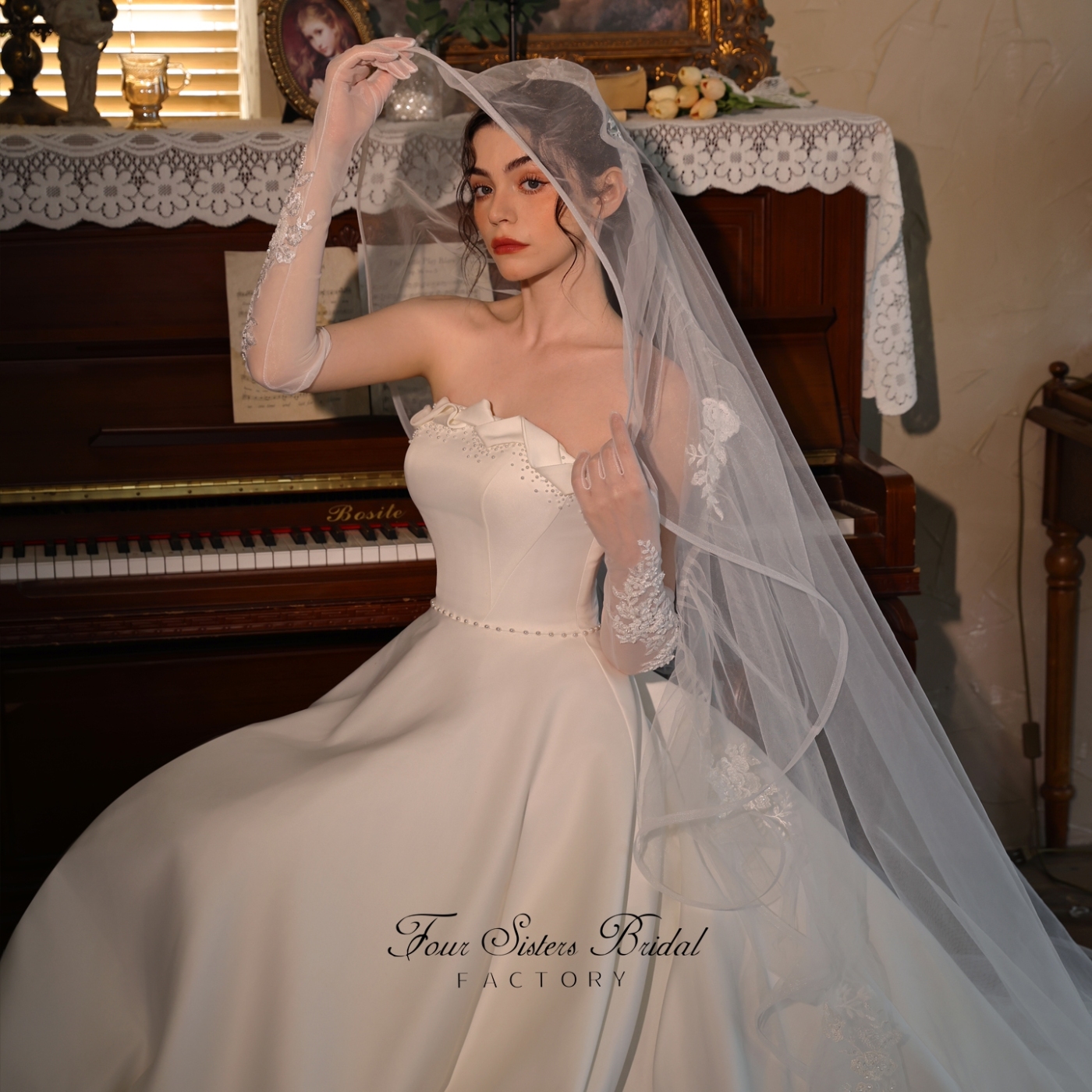 Long Lace Bridal Veils