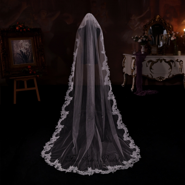 Long Lace Wedding Veils