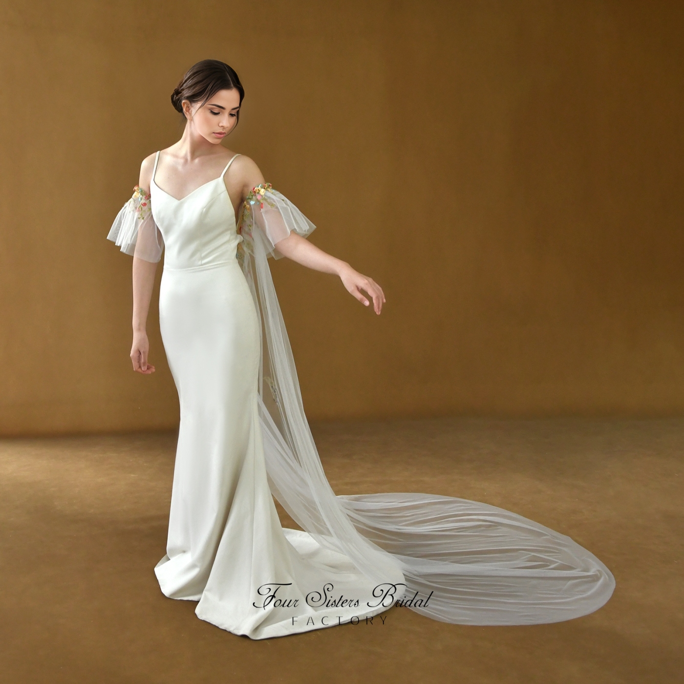 Colorful Lace Embroidered Bridal Shawls