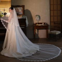 Two-tier Lace Cathedral  Bridal Veils