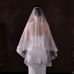Ribbon Edge Lace Bridal Veils