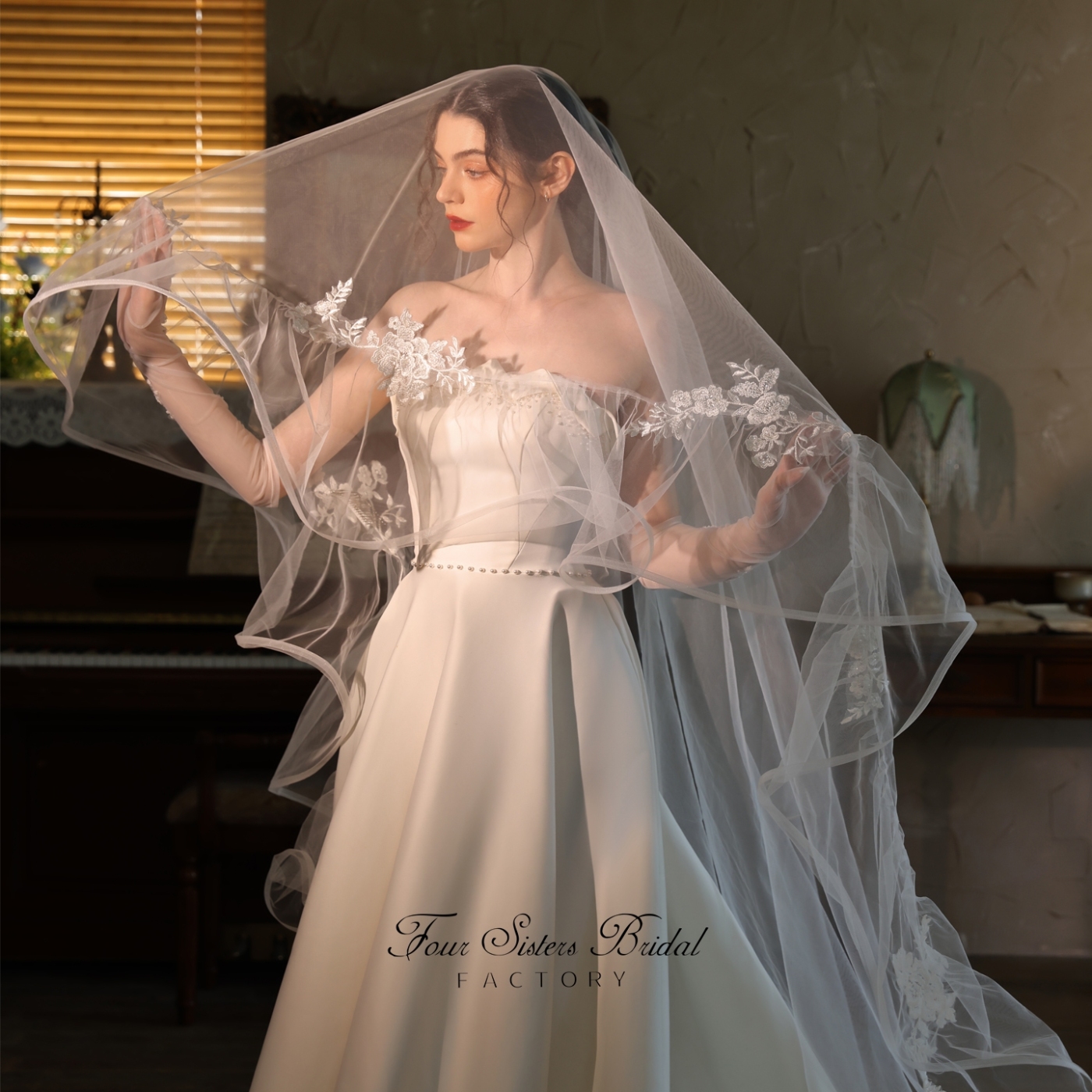 Long Lace Bridal Veils