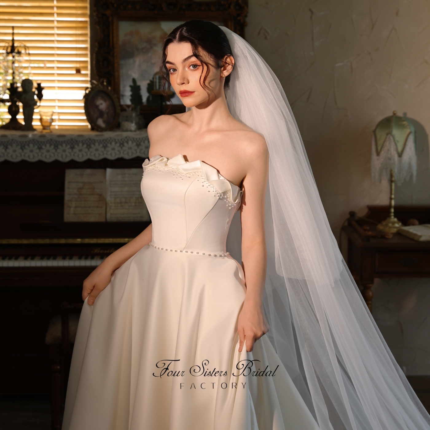 Sophisticated Lace Cathedral  Bridal Veils